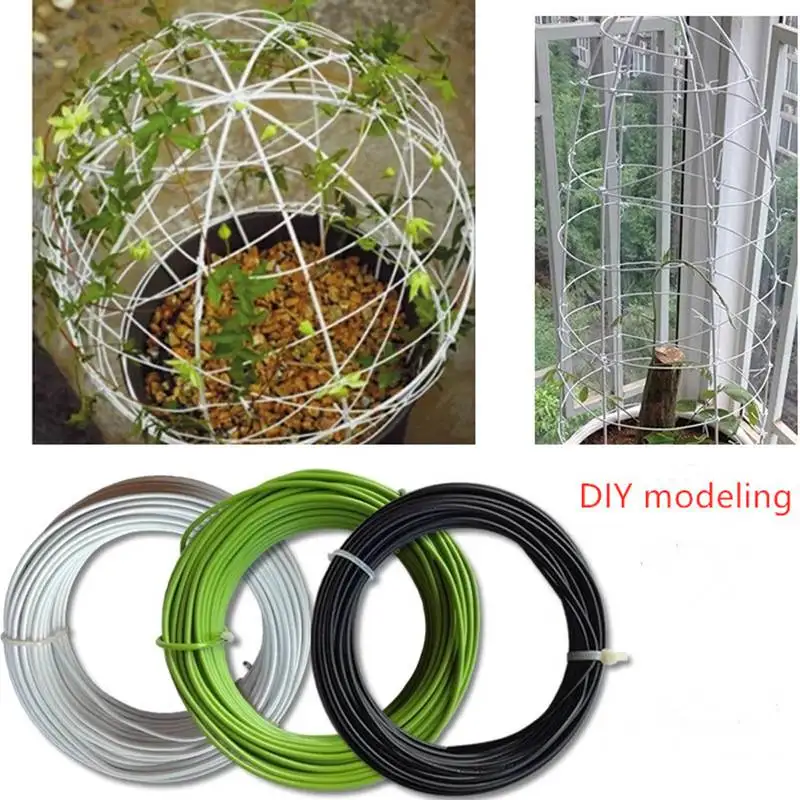 

Artificial Potted Flowers Plants Plastic Coating Fine Iron Wire Soft Tie Line Zesh Home Gardening Manual DIY Floral Styling