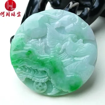 

Hezhou jewelry!Myanmar natural jade!Exquisite hand carving!Bird pendant!Exquisite workmanship! 44.44g