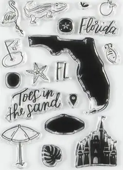 

English florida Transparent Clear Stamp/Seal for DIY scrapbooking/photo album Decorative clear stamp sheets A2226