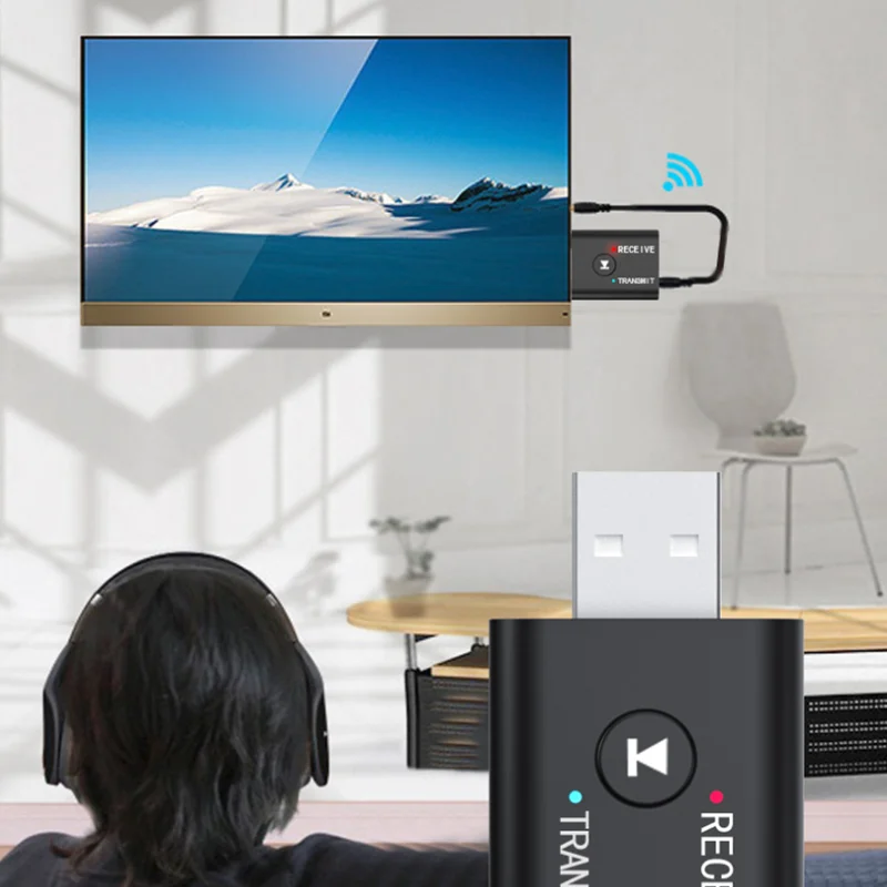 2 в 1 беспроводной Bluetooth приемник адаптер 5 0 аудио передатчик стерео ключ AUX USB 3 мм