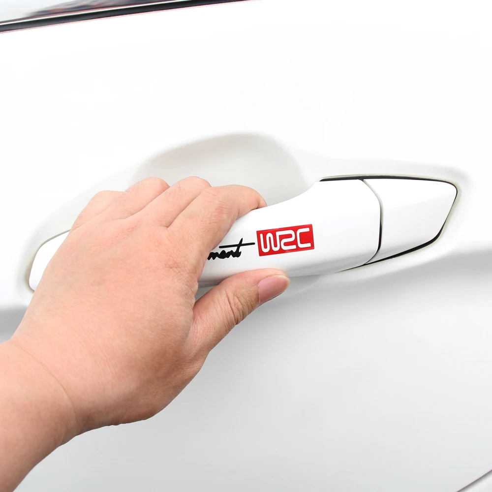 Наклейки на автомобильные ручки WRC Rally Racing полосатые наклейки для mazda 3 6 cx 5 mitsubishi