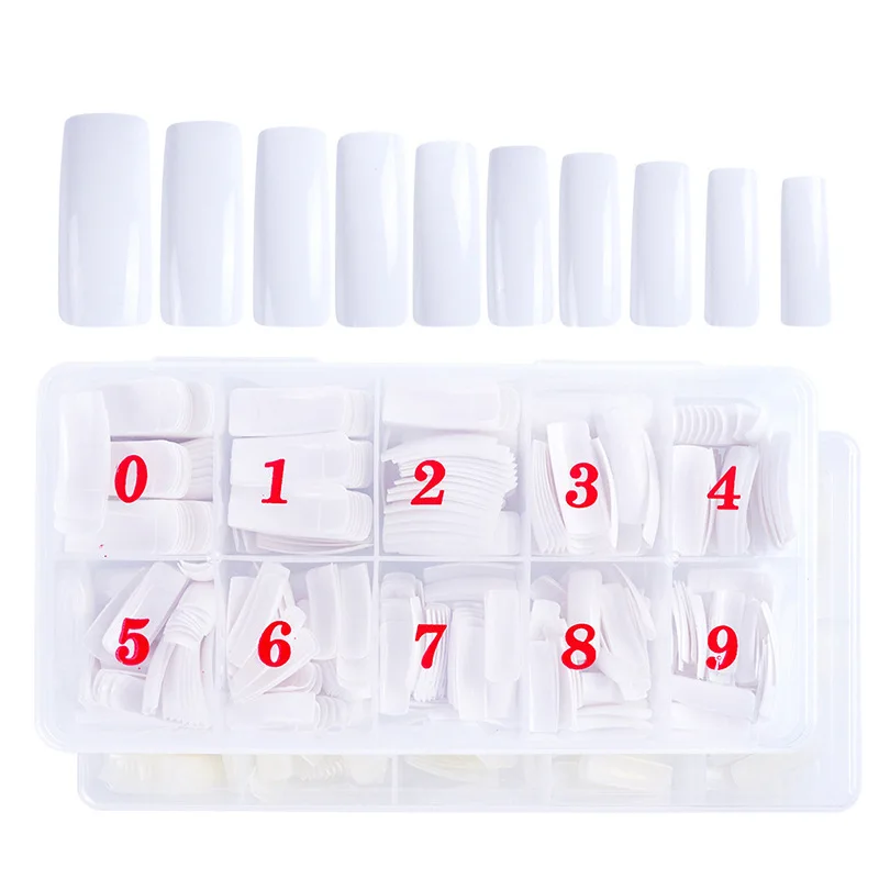 

500pcs Tips Transparent Half Cover False French Nail Art Artificial Acrylic Gel UV Manicure Design Set DIY Tool