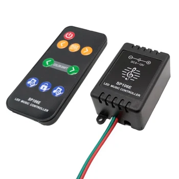 

SP106E 9keys LED Music Controller for WS2811 /WS2812B /6812 /1903/6803 Magic LED Strip Tape Colorful Music Controller DC5V-12V