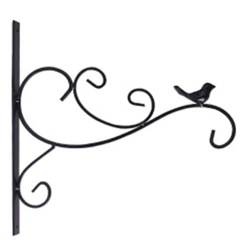 

2 Pack Wall Hanging Plants Bracket, Garden Balcony Outdoor Decor, Retro Bird Wrought Iron Garden Pots Hanging Hooks Rack