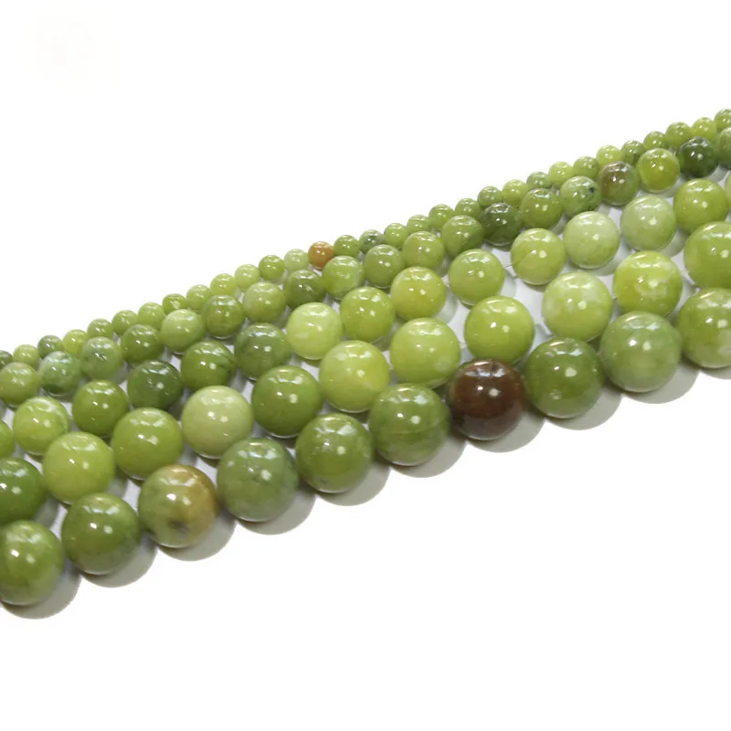 4 6 8 10 12 mm China Natural Stone Beads Green Spacer Loose For Making DIY Jewelry Bracelet Necklace Wholesale | Украшения и