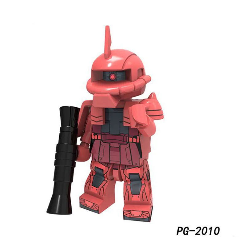 Светло-зеленый Mech Warrior Zakuu with Weapon Machine Robot M S Suit Mini Action Figures Building Blocks Bricks for Children Toys Boys Gifts - Цвет: Светло-зеленый