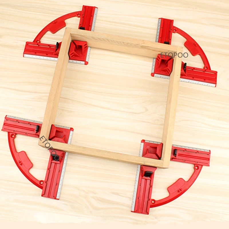 lavorazione del legno DIY Hand Tools Onidoor set di 4 multi angolo della cornice per foto 90-degree ad angolo retto morsetto angolo del morsetto 