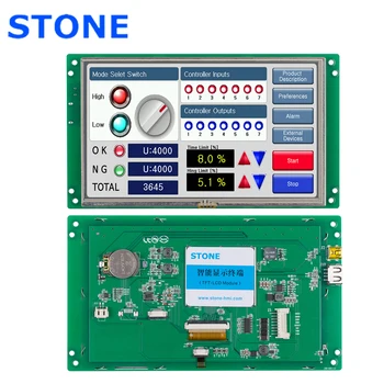 7 TFT LCD Module Display + Touch Panel + Controller Board + Software Support Any Microcontroller vga av tft lcd board support ej080na 05a with touch panel