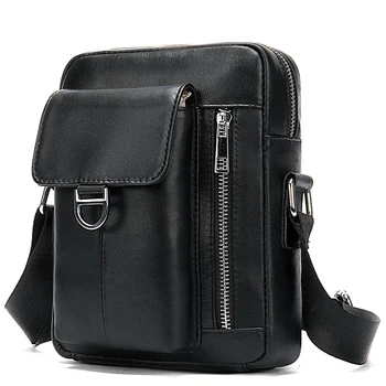 

AUAU-Man's Leather Crossbody Shoulder Bag Anti-Theft Handbag Fashion Male Business Travel Gifts