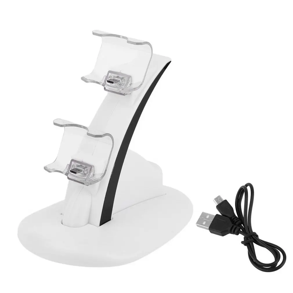 

NEW LED Dual USB Charging Charger Dock Stand Cradle Docking Station for Sony Playstation 4 PS4 Game Gaming Console Controller