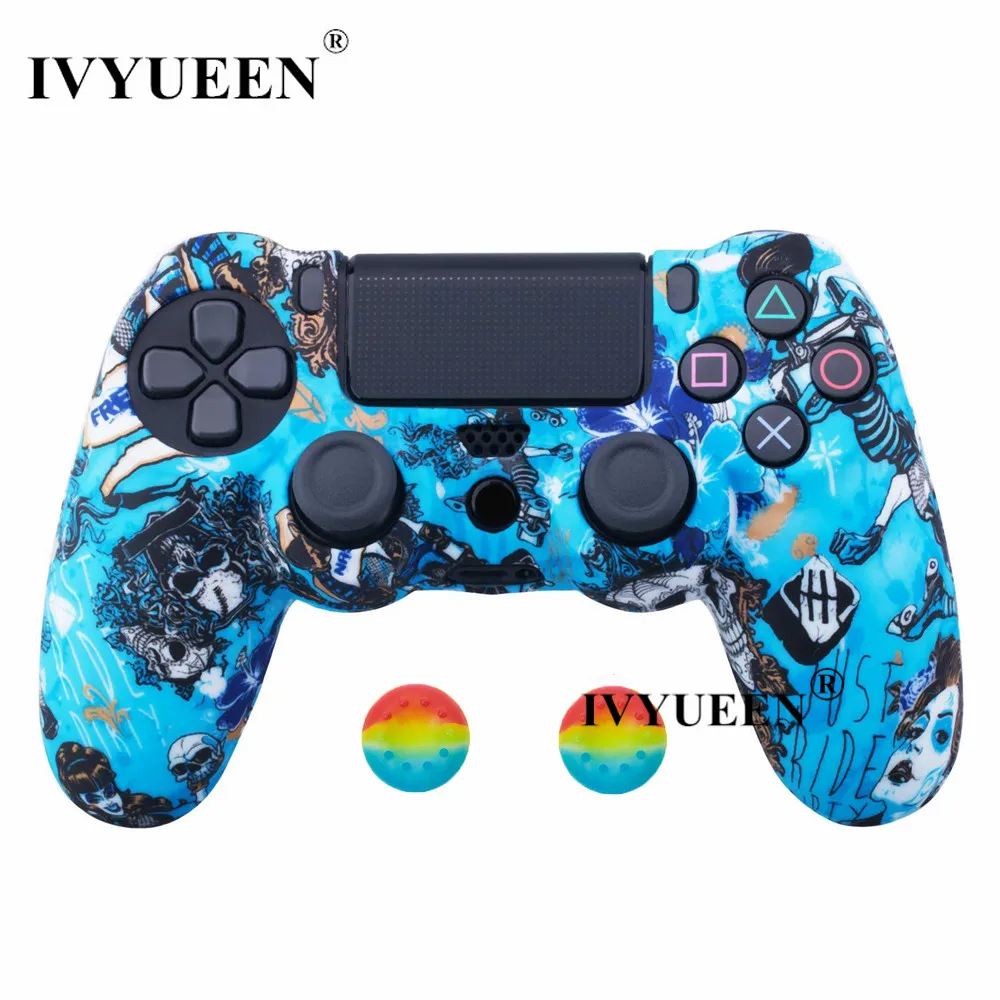 Witch IVYUEEN для sony playstation 4 PS4 Pro тонкий контроллер силиконовый чехол защитная кожа с аналоговой рукояткой для PS4 DS4 геймпад - Цвет: Witch
