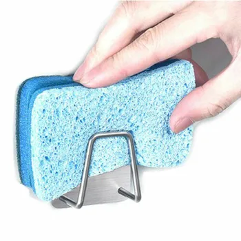

StorageHolder Stainless Steel Kitchen Sponge Holder Brush Soap Dishwashing Liquid Drainer Kitchen Bathroom Organizers 19SEP23