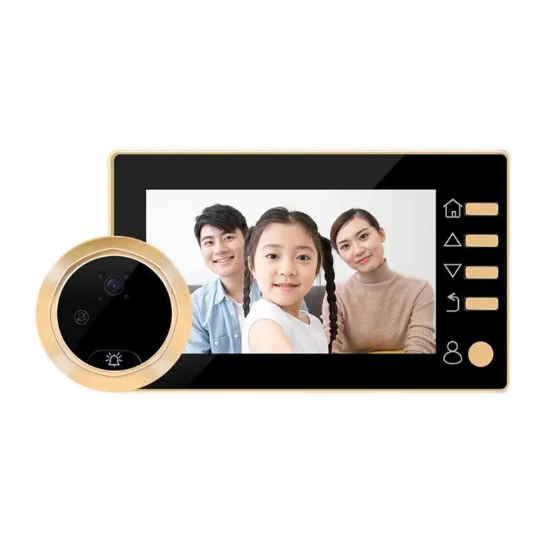 Digital Door Viewer Doorbell Night Vision Photo Video Message Peephole Camera Monitoring Cam