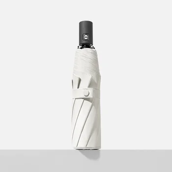 

2019 New Full-automatic Umbrella Folding Dual-purpose Women's Sun Umbrella Black Plastic Sunscreen UV Sun Umbrella Upf50+