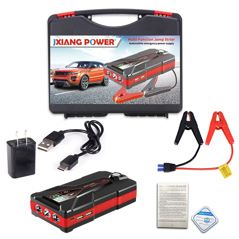 32800mAh Car Jump Starter Power Bank 1200A Portable Emergency Start-up Charger Car Battery Booster Charger 12V Starting Device powerbank 20000