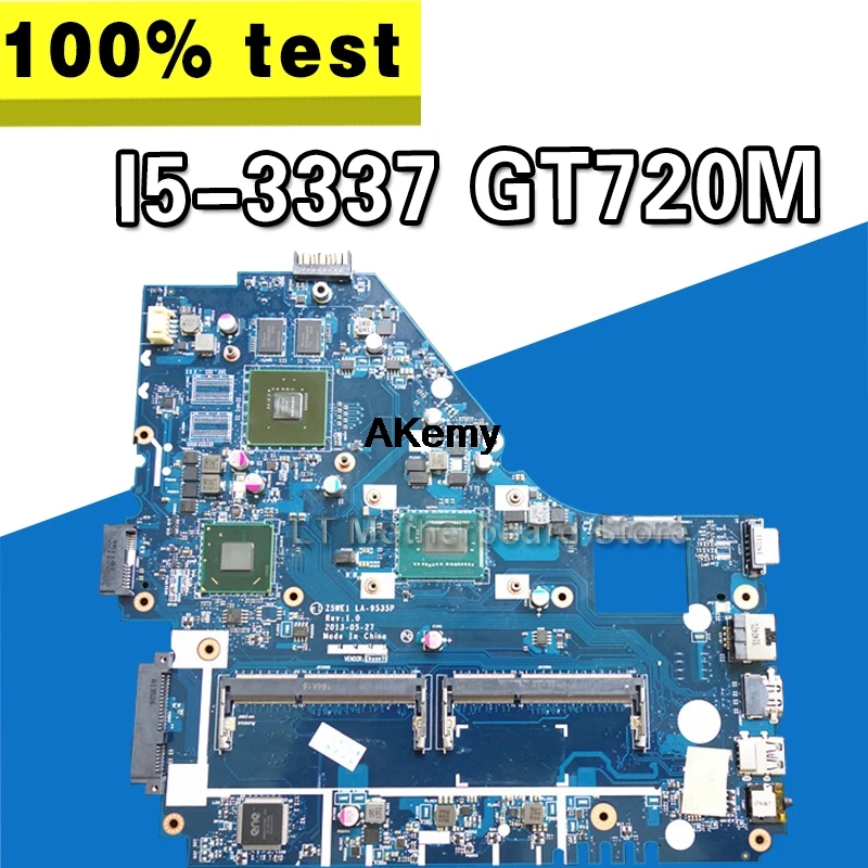 Z5WE1 LA-9535P для acer aspire E1-570 E1-570G Материнская плата ноутбука I5-3337 процессор DDR3 GT720M GPU полностью протестирован
