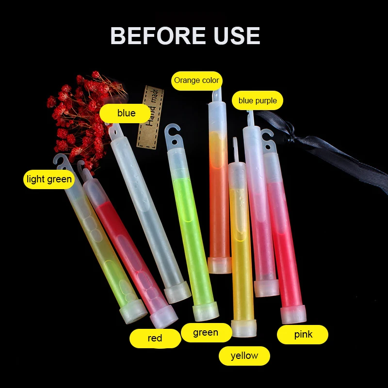 6inch Multicolor Glow Stick Chemical Light Stick 10Pcs Camping Emergency Decoration Party Clubs Supplies