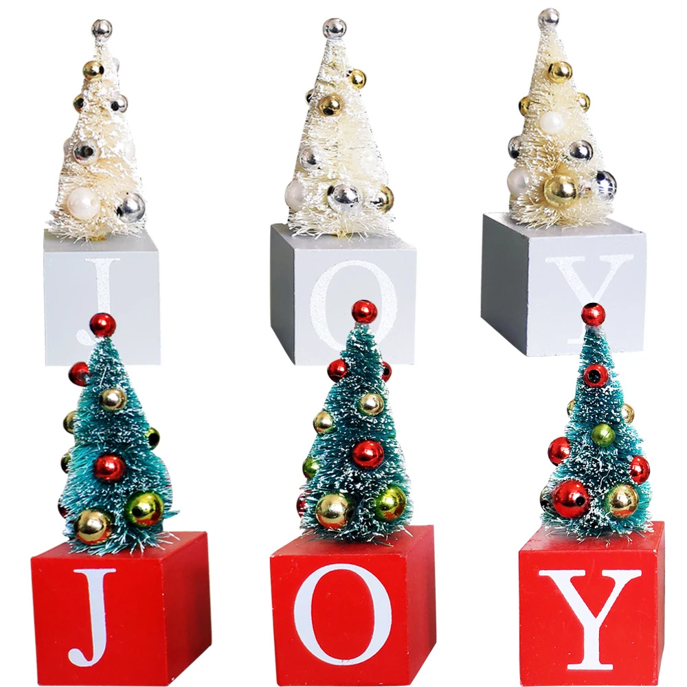 3 PCS Small Christmas Tree Mini Christmas Decorations Scene Arrangement Window Shopping Mall Store Gift Decoration Small Gift