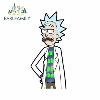 

EARLFAMILY 13cm x 6.1cm Car Sticker for Rick Window JDM RV VAN Decal Vehicle Car Door Protector Laptop Personality Waterproof