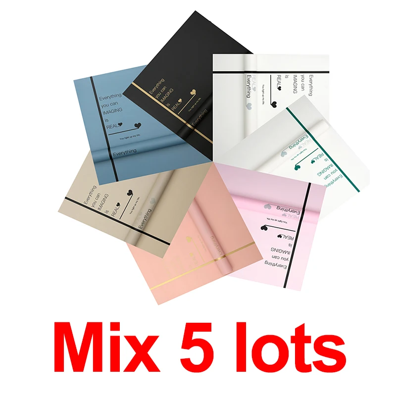 Mix 5lots 20 шт английские буквы цветок оберточная бумага водостойкий букет упаковочный материал цветок оберточная бумага - Цвет: Mix 5lots