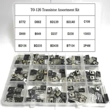 150pcs À-126 Transistor Assortiment Kit pack B772 D882 BD139 BD140 C106 D669 B649 D237 D238 13003 BD136 BD235 BD438 BT134 2P4M