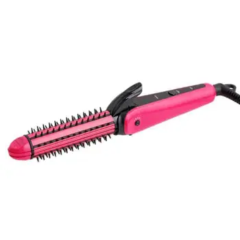 

Hot Electric Hair Comb 3 in 1 Hair Curler Fast Heating Mini Ceramic Curling Iron+Hair Straightener Flat Iron+Corn Plate Hair Cur