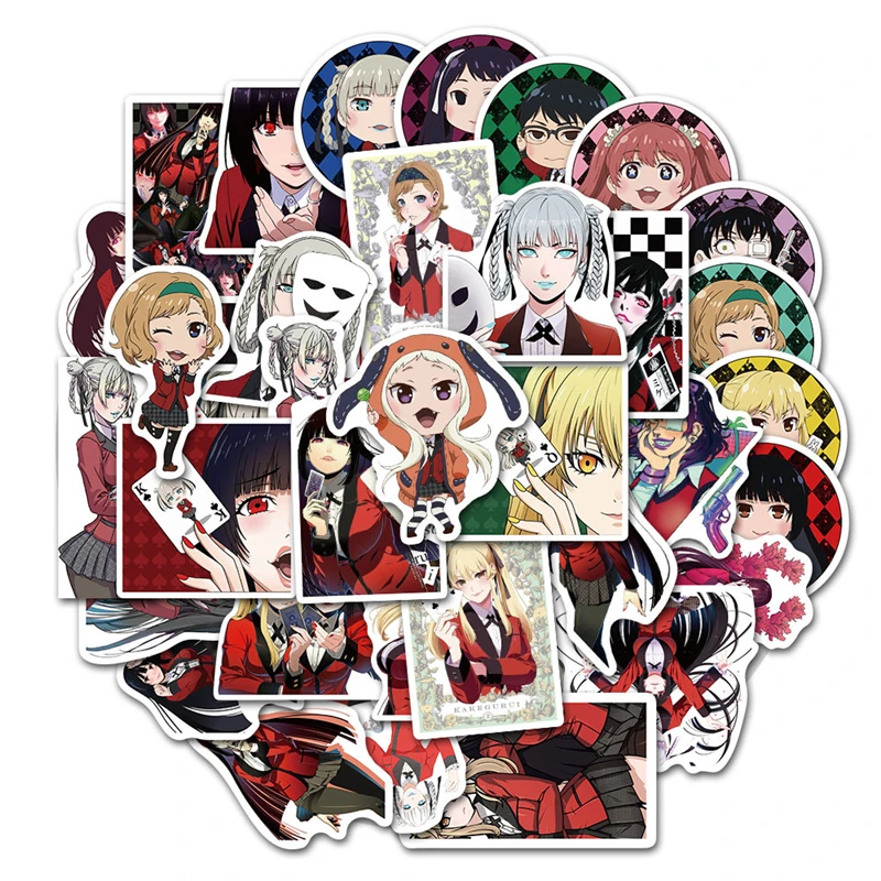 50pcs Japan Anime Kakegurui Waterproof Diy Vinyl Decal Stickers For Snowboard Luggage Fridge Laptop Kids Gift Stickers Aliexpress