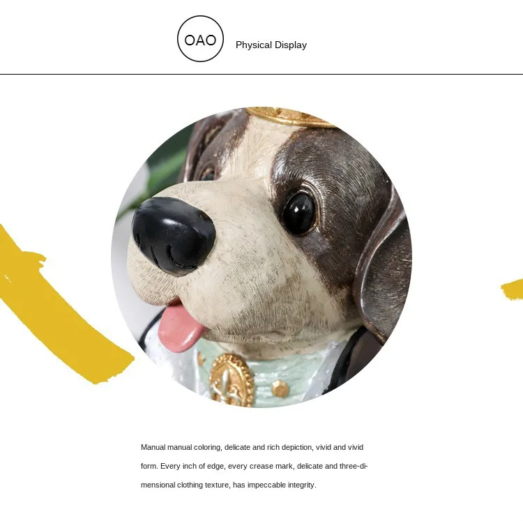 新北欧リビングルーム大型動物の置物ホームデコレーション風水風水犬像彫刻高級ギフト結婚式グッズ Figurines Miniatures Aliexpress