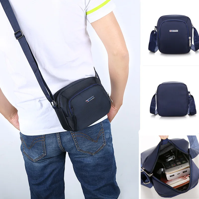

Shoulder Bag Men's Mini Small Cloth Bag Casual Lightweight Mobile Phone Bag Oblique Waterproof Nylon Bag Light Simple Men's Bag