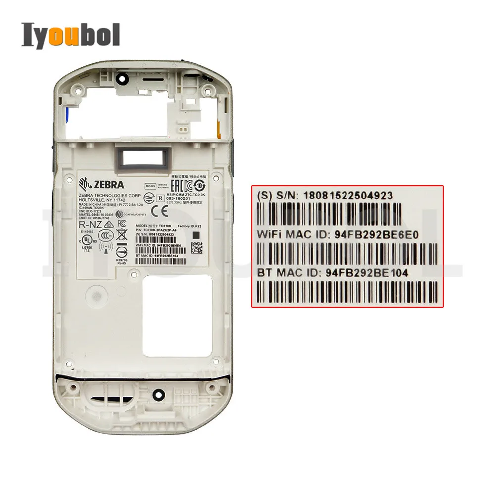 

Middle Cover with Side Button Replacement for Zebra Motorola TC51 TC510K TC56