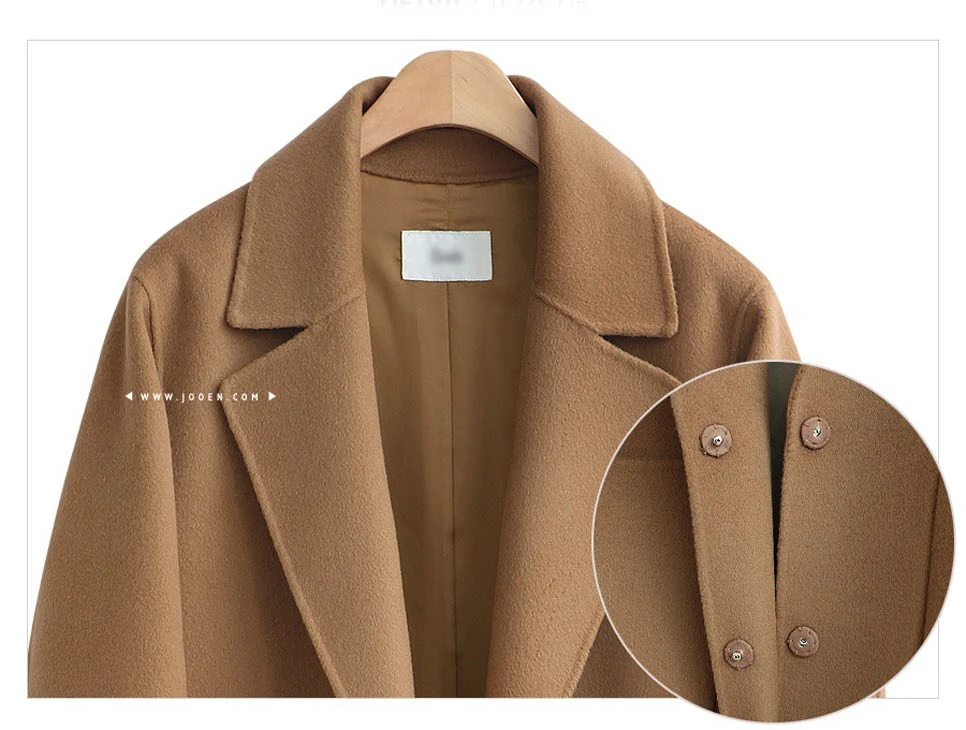 Осень зима Женская шерстяная куртка длинное шерстяное пальто Женская шерстяная верхняя одежда высокого качества Женская ветровка плюс размер M-5XL