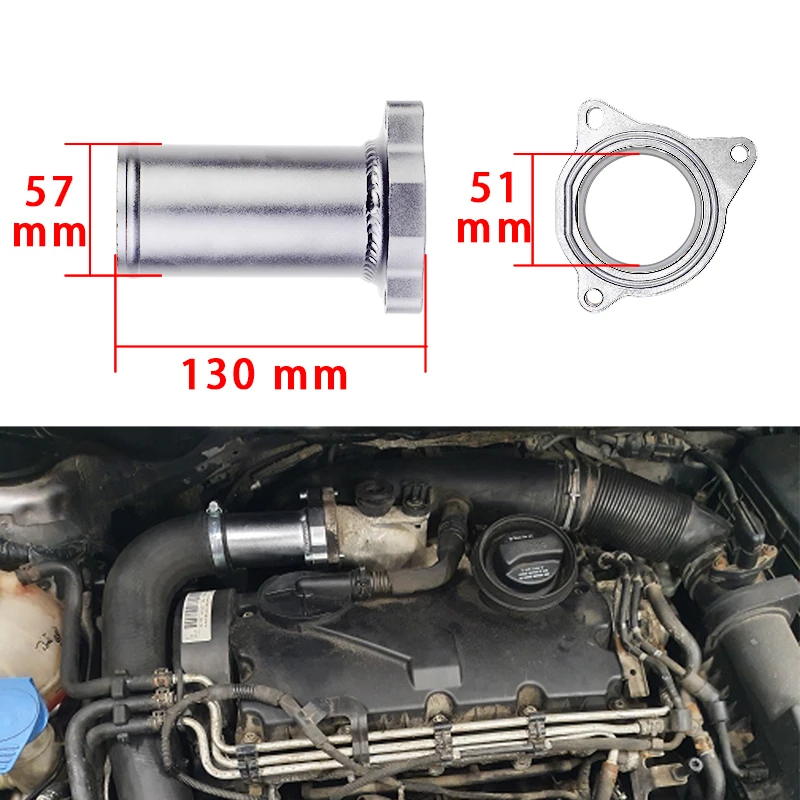 Сменная труба Клапана EGR 57 мм подходит для audi seat VW 1 9 TDI 130/160 BHP 2 25 дюймов дизельные