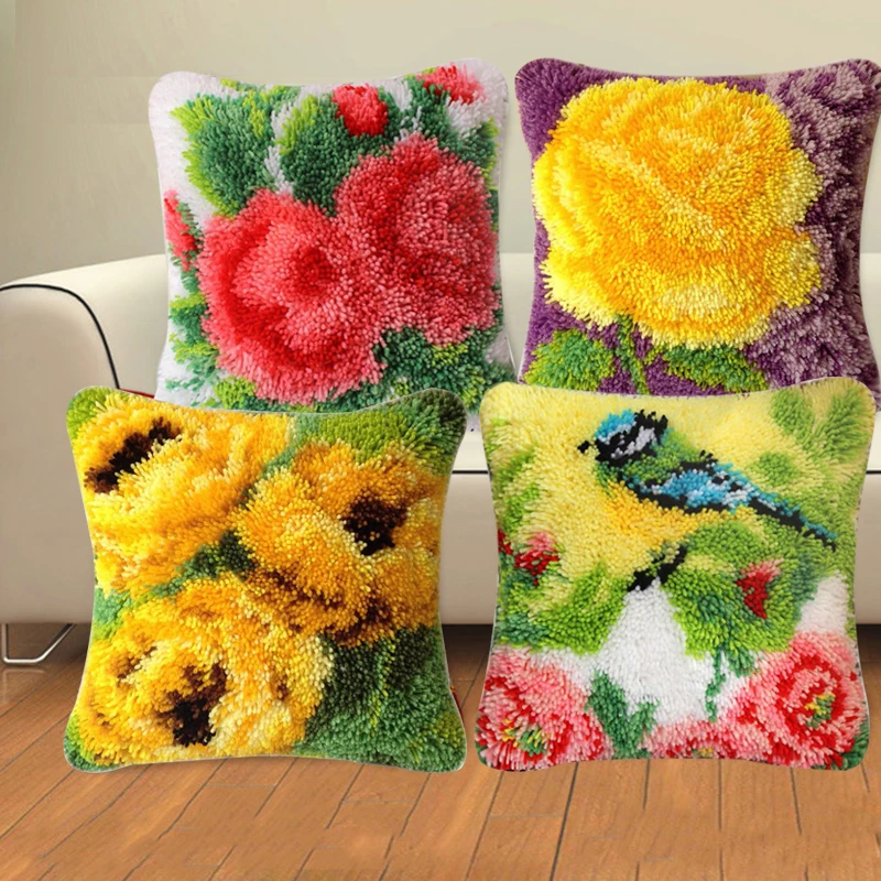 Flowers-Grass-Coarse-Wool-Latch-Hook-Kits-DIY-Cross-Stitch-Carpet-Embroidery-Plant-Series-Segment-Embroidery(1)