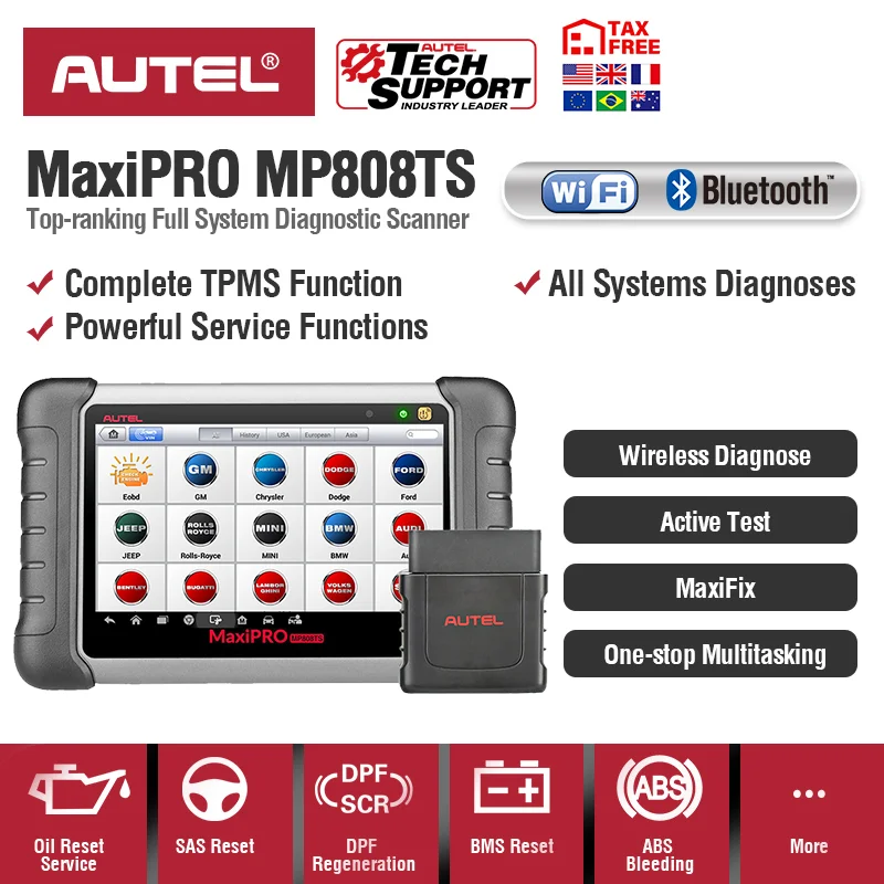 Autel MP808TS диагностический инструмент Prime of DS808 лучше чем AP200 MK808 MK808TS комбинированный