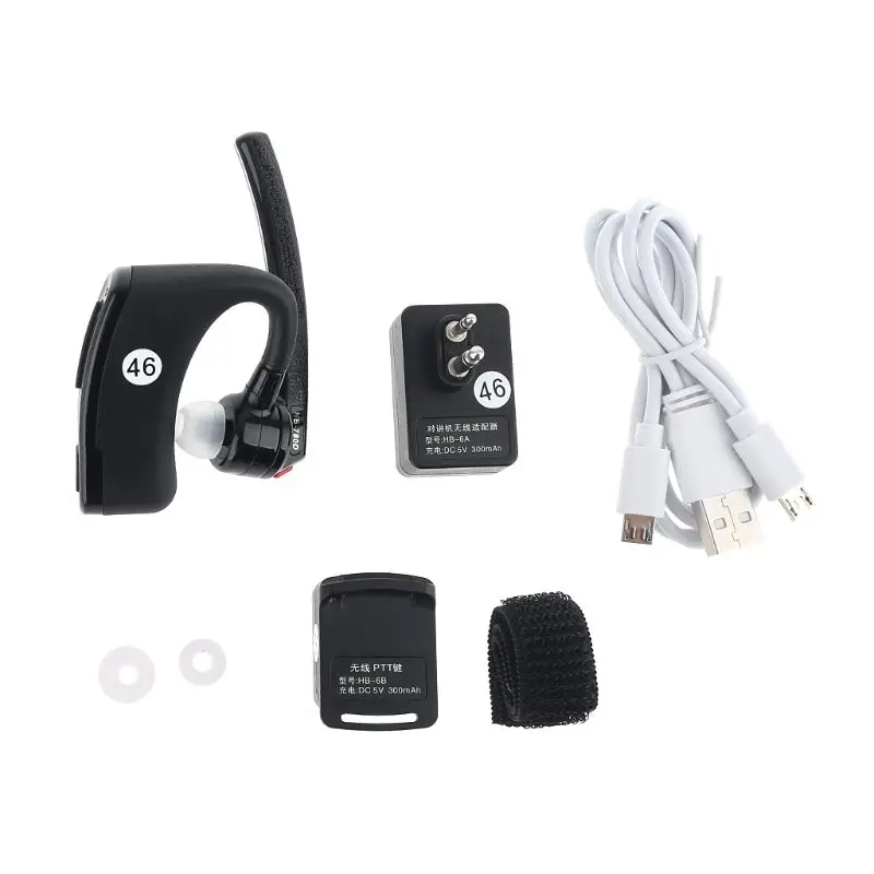 Walkie Talkie Bluetooth PTT Earpiece Wireless Headset Mic Adapter for UV-82 AXYF