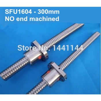 

Free Shipping 1pc SFU1604 Ball Srew 300mm Ballscrews +1pc 1604 ball nut without end machined CNC parts