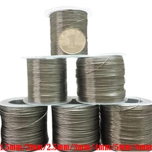 20 м 304 Проволочный Трос из нержавеющей стали мягкий рыболовный подъемный кабель 7*7 бельевая леска с пластиковым покрытием Проволочный Трос OD 1,5 мм 3 мм 4 мм 5 мм 6 мм