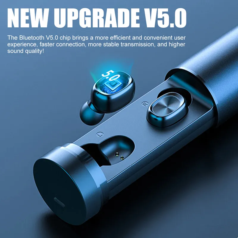 TWS Bluetooth 5 0 Wireless Earphones 8D HIFI Noise Cancelling Power Display Earbuds Music Headset For Xiaomi Samsung Huawei