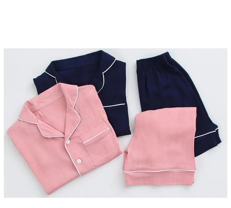 Детские пижамы на весну-осень, комплекты одежды, топы и штаны, 2 предмета, корейский стиль, хлопковая льняная одежда для сна, детская одежда унисекс с длинными рукавами