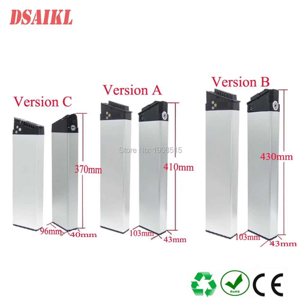 

Folding ebike battery box 40pcs 50pcs 52pc 65pcs cells mate electric bike MATE X battery case