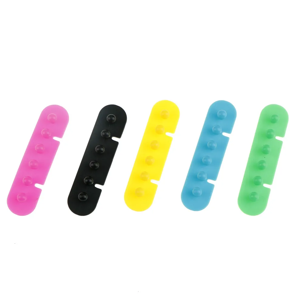 2pcs/pack Colorful Plastic Key Hanger Hook Wall Adhesive Power Plug Holder Electric Wire Bobbin Winder Fixed Line Card