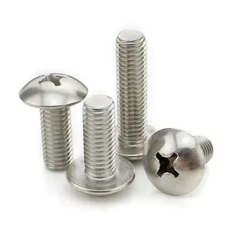 

Stainless Steel Big round Head Phillips machine screws M2 M2.5 M3 M4 M5 M6 M8 Cross Mushroom Head Screw JISB1111T