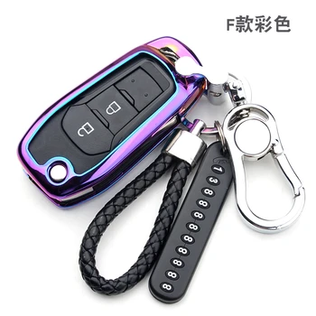 

Zinc alloy Car Key Case For Ford F-150 F-250 F-350 Explorer Ranger KA Fiesta Mondeo Cover Keyless Remote Fob Shell Skin Holder