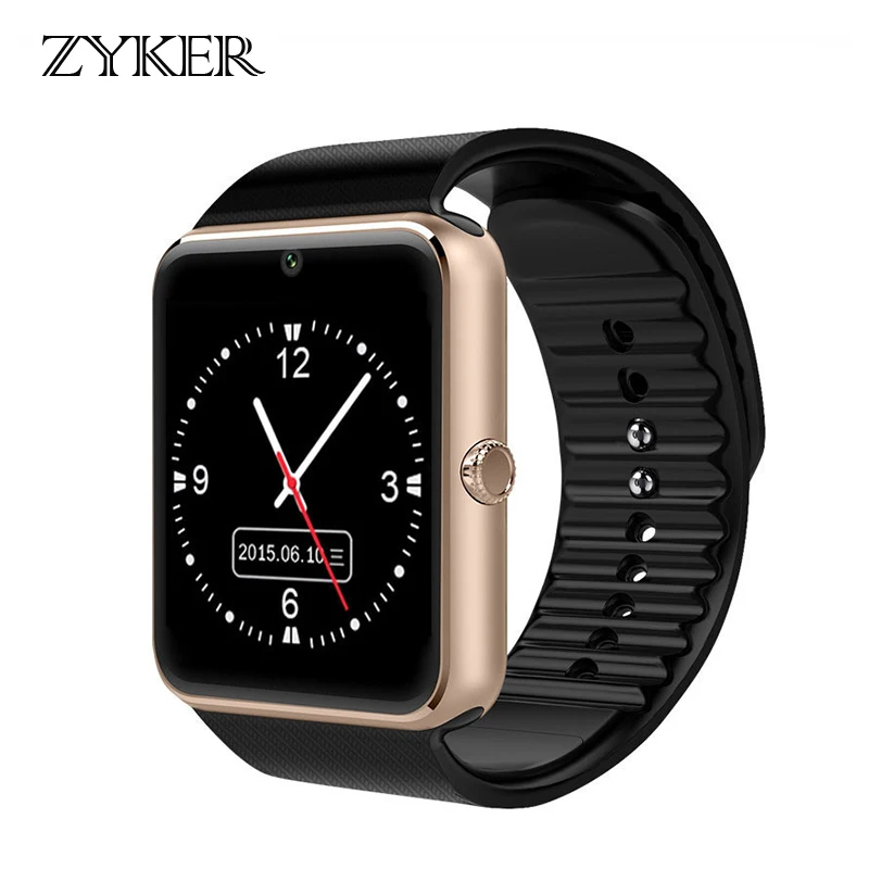 Смарт-часы ZYKER с сенсорным экраном и поддержкой sim-карты TF, Bluetooth, камеры, воспроизведения музыки, сплав, мужские наручные Смарт-часы для IOS, Android