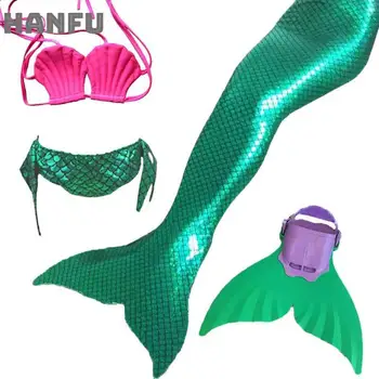 

Swimmale Children Little Mermaid Tail Costume with Monofin Baby kid Mermaid Tails for Swimming Bathing Bikini