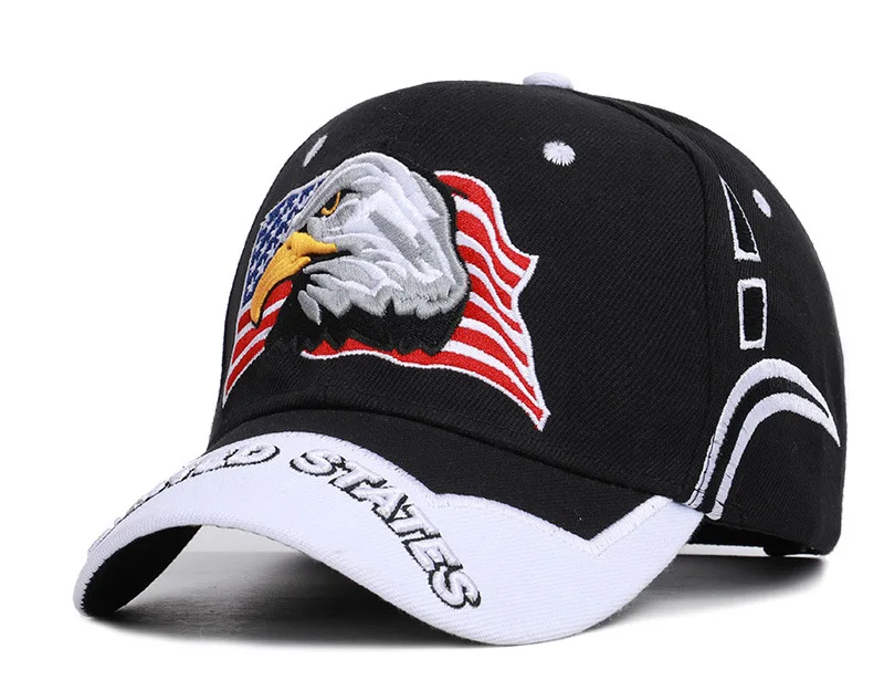 The New Animal Farm Snap Back Trucker Hat Patriotic American Eagle and American Flag Baseball Cap USA 3D Embroidery 2020 grey baseball cap