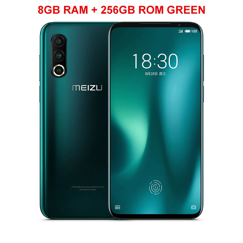 GREEN 8GB 256GB Meizu 16S Pro мобильный телефон 6,2 дюймов FHD+ 6G/8G+ 128G/256G Snapdragon 855 Plus Восьмиядерный Android 9,0 NFC Смартфон - Цвет: GREEN 8GB 256GB
