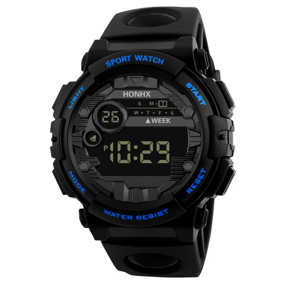 Honhx роскошный для мужчин s цифровой светодиодный часы Дата Спорт для мужчин открытый электронные часы цифровые часы для мужчин Водонепроницаемость#4O14