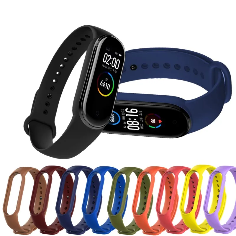 

Sport Strap For xiaomi mi band 5 bracelet watch silicone wrist for xiaomi miband 5/4/3 strap Watchband Miband 4 bracelets