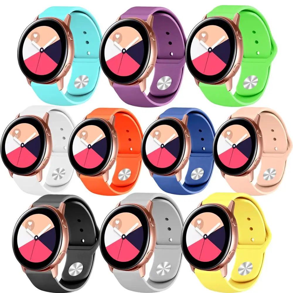 Ремешок сменный для наручных часов мягкий силиконовый браслет Samsung Galaxy Watch Active / 2 |